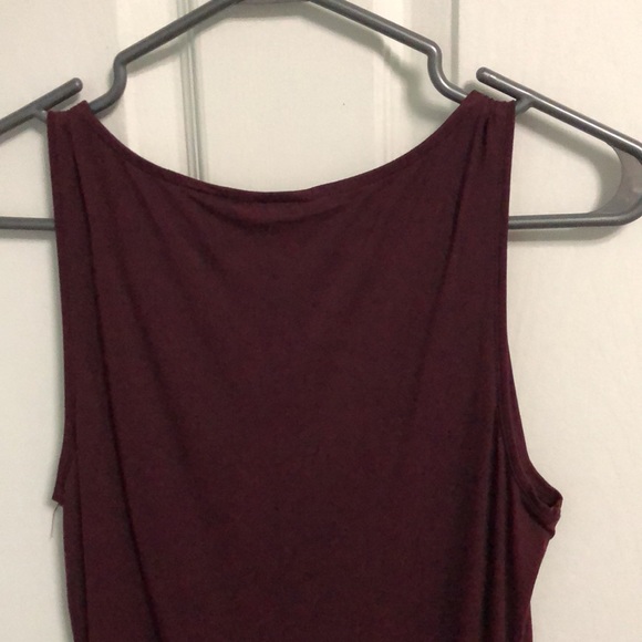 RW&Co. burgundy/wine tank top size small with sheer panel - Picture 5 of 5